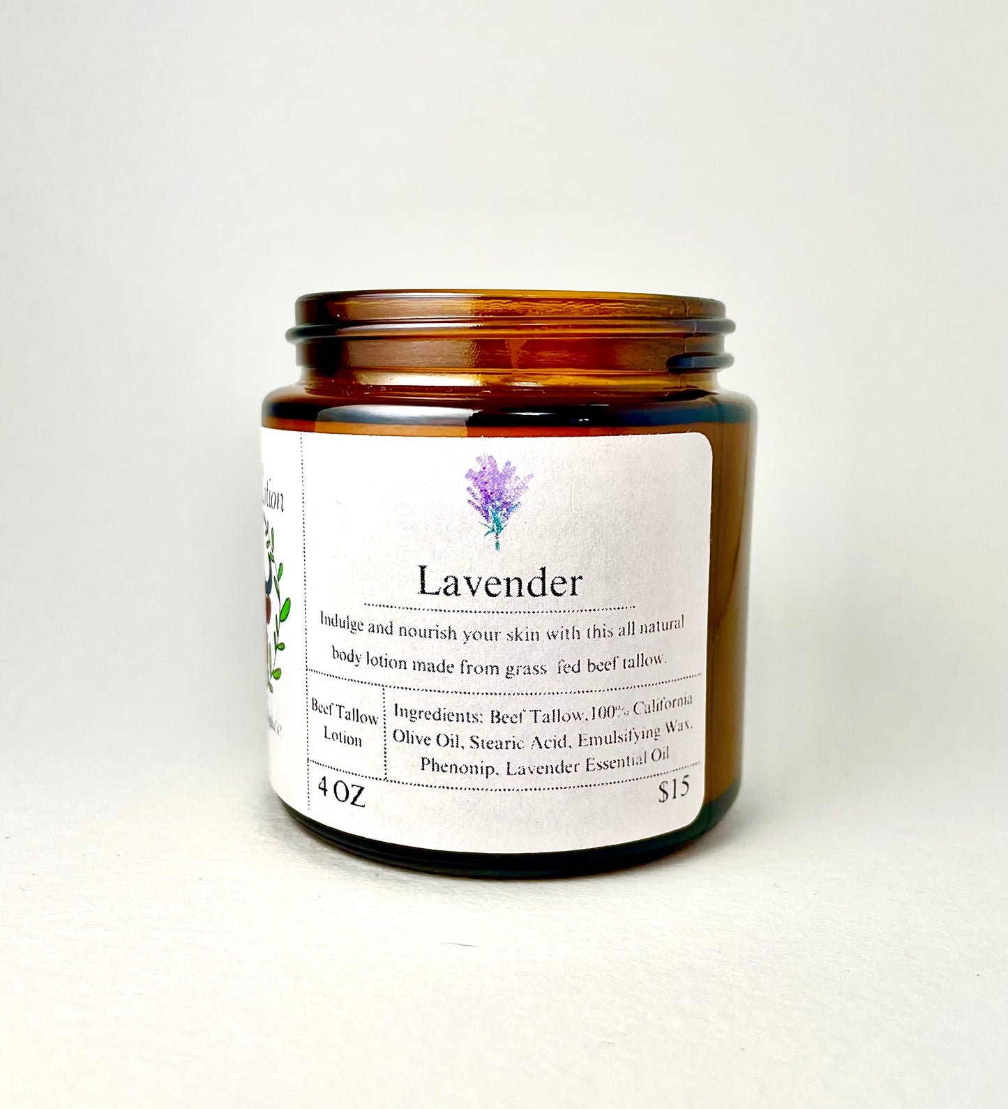 Lydia’s Lotion, 4 oz jar - Lavender